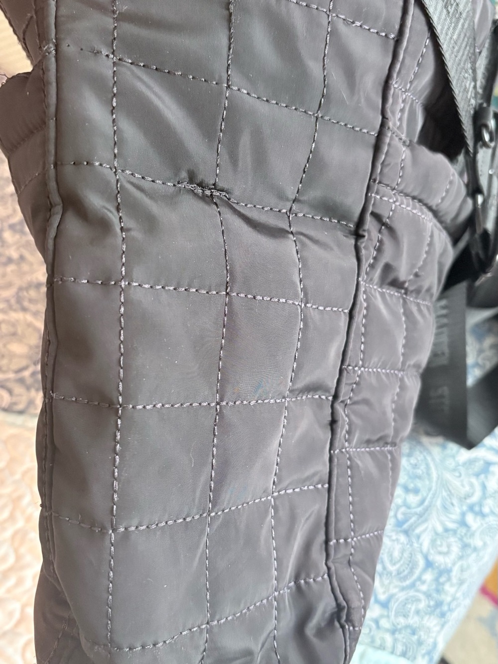 Steve Madden Blivia Quilted Black NylonTote Bag - Picture 5 of 12